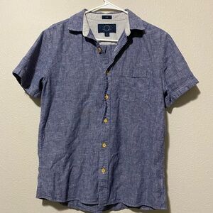 Casual Blue Button-Down Shirt for Men